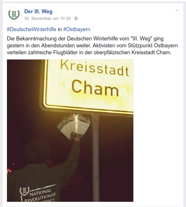 Neonazis vom Dritten Weg flyern in Zwiesel und in Cham